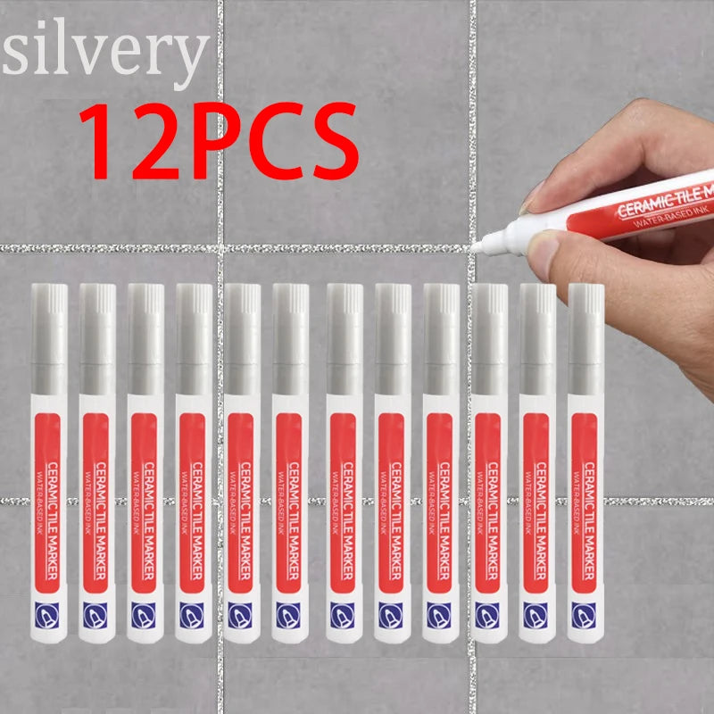 3PCS Tile Marker Tile Grout Repair Tile Grout RepairTiles Marker Joint Feeding Pen Tiles Paint Pen Erasable Whiteboard Marker