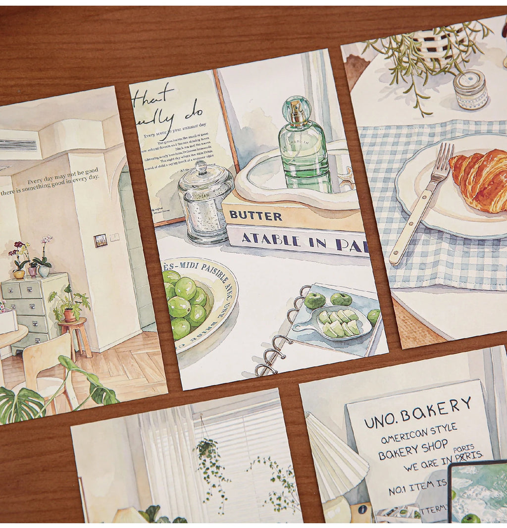 30sheets Kawaii Cartoon Animal Diary Illustration Commemorative Card Postcard Handmade Scrapbooking Material Card Paper