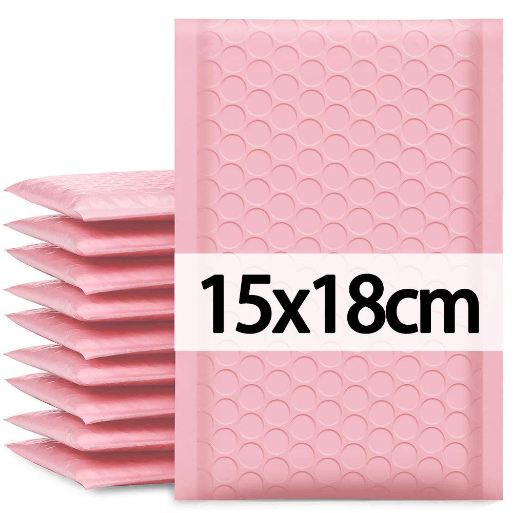 10/60x Bubble Mailers Self Seal Padded Envelopes Waterproof Business Mailing Packages Multi-size Shipping Bags Black White Pink