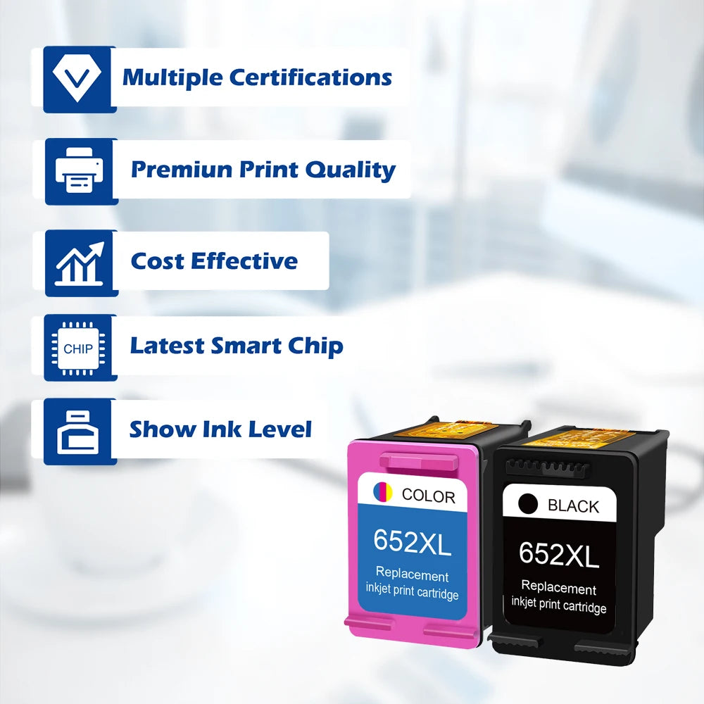 ShinColor 652 Xl 652xl Premium Color Remanufactured Inkjet Ink Cartridge For HP652 For HP DeskJet Ink Advantage 2135 1118