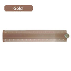 High Quality 30cm Folding Ruler Aluminum Alloy Multifunctional Stationery Ruler Drawing Measuirng Tool Metal Ruler Students