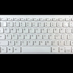 White Hebrew Laptop/Desktop Keyboard Alphabet Sticker on Transparent Background