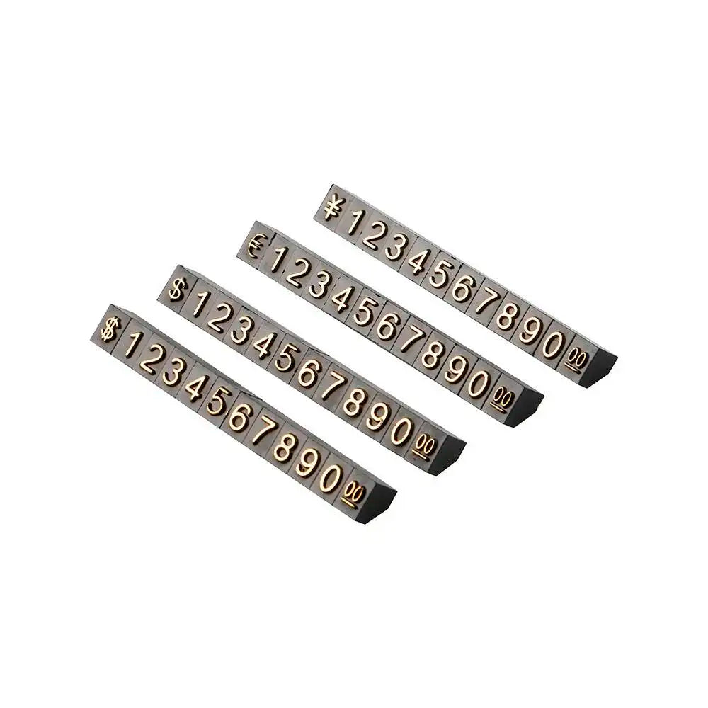 10pcs 9x6mm Adjustable Dollars Number Stand Watch Labels Cube Price Tags