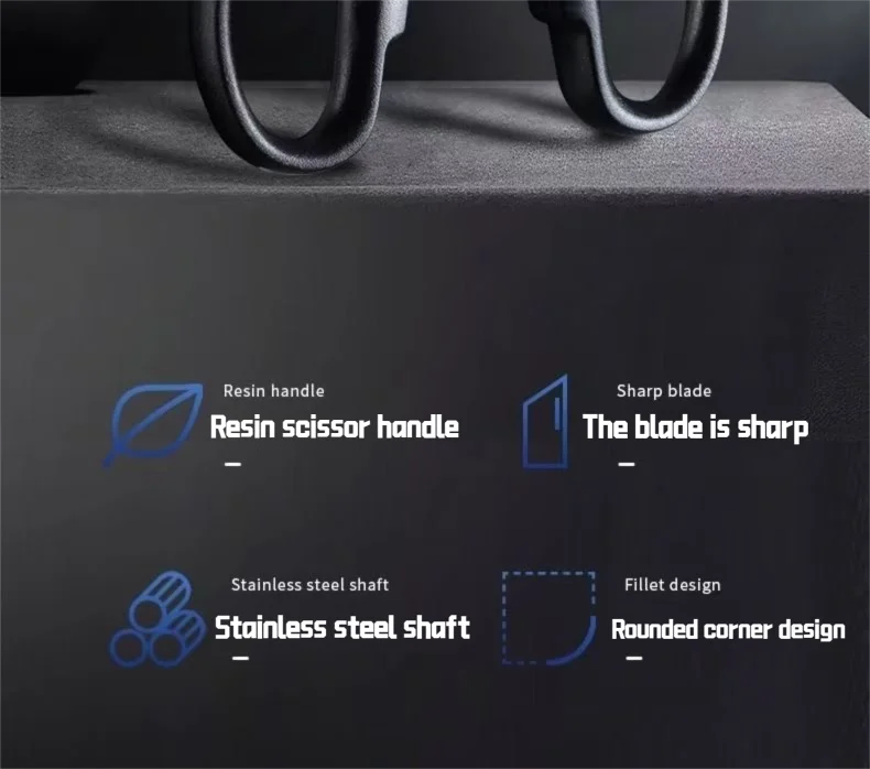 Black Blade Scissors, Sharp Multi-Color Household & Office Small Scissors, Paper Cutting Stationery for Handmade Crafts DIY