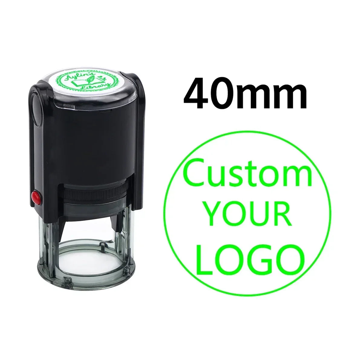 Custom Self-Inking Stamp 25/30/40/50mm Round LOGO Design Personalized Text Press-type Inking Stamp for Wedding Invitation Envelo