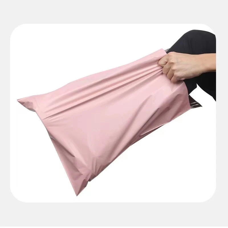 50Pcs Pink Poly Mailer Shipping Bags Waterproof Mailing Envelopes Self Seal Post Transport Bags Thicken Courier Bag 16 Sizes