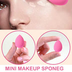 16PCS Pink Makeup Sponge & Powder Puff Set, Dry & Wet Use Foundation Blender, Latex-Free Beauty Tools with Storage Jar for Daily Makeup