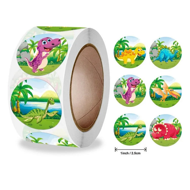 100-500pc Stickers Rolling Animal Roll Stickers Small Cute Game Sticker DIY Gift Sealing Label Decoration