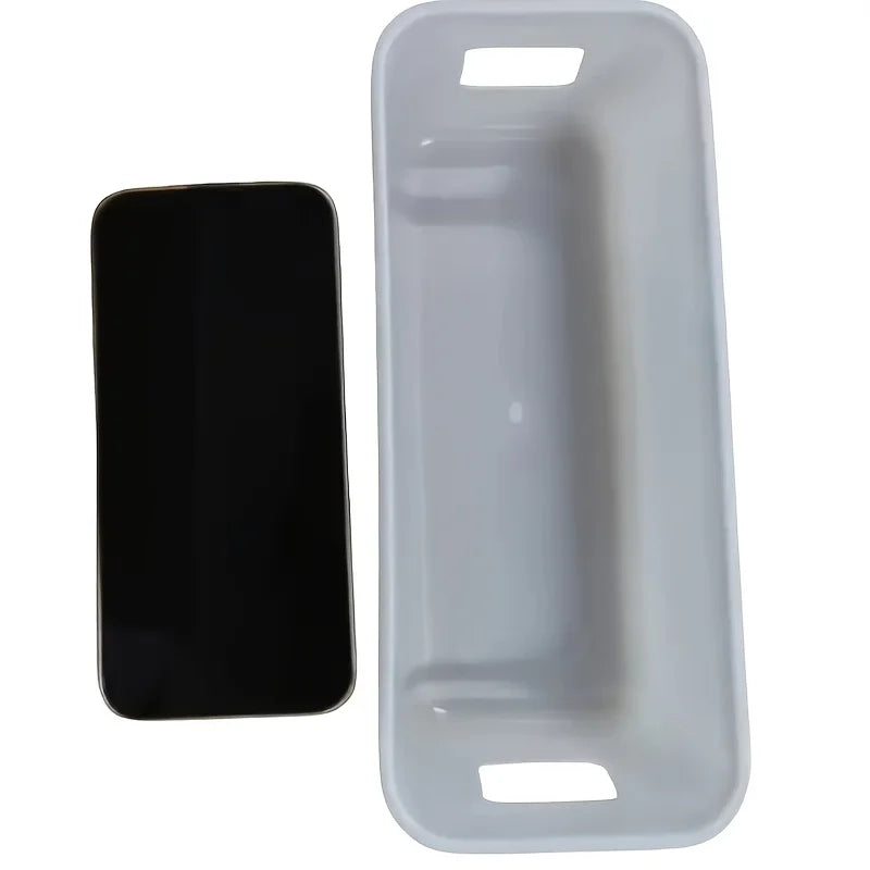 4pcs White Plastic Storage Boxes - Suitable for Drawer, Shelf, Wardrobe,Office, Bedside - Store Phone Cases,Socks- Space-Saving