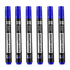 3/6Pcs/Set Permanent Marker Pen Fine Point Waterproof Ink Thin Nib Crude Nib Black Blue Red Ink 1.5mm Fine Color Marker Pens