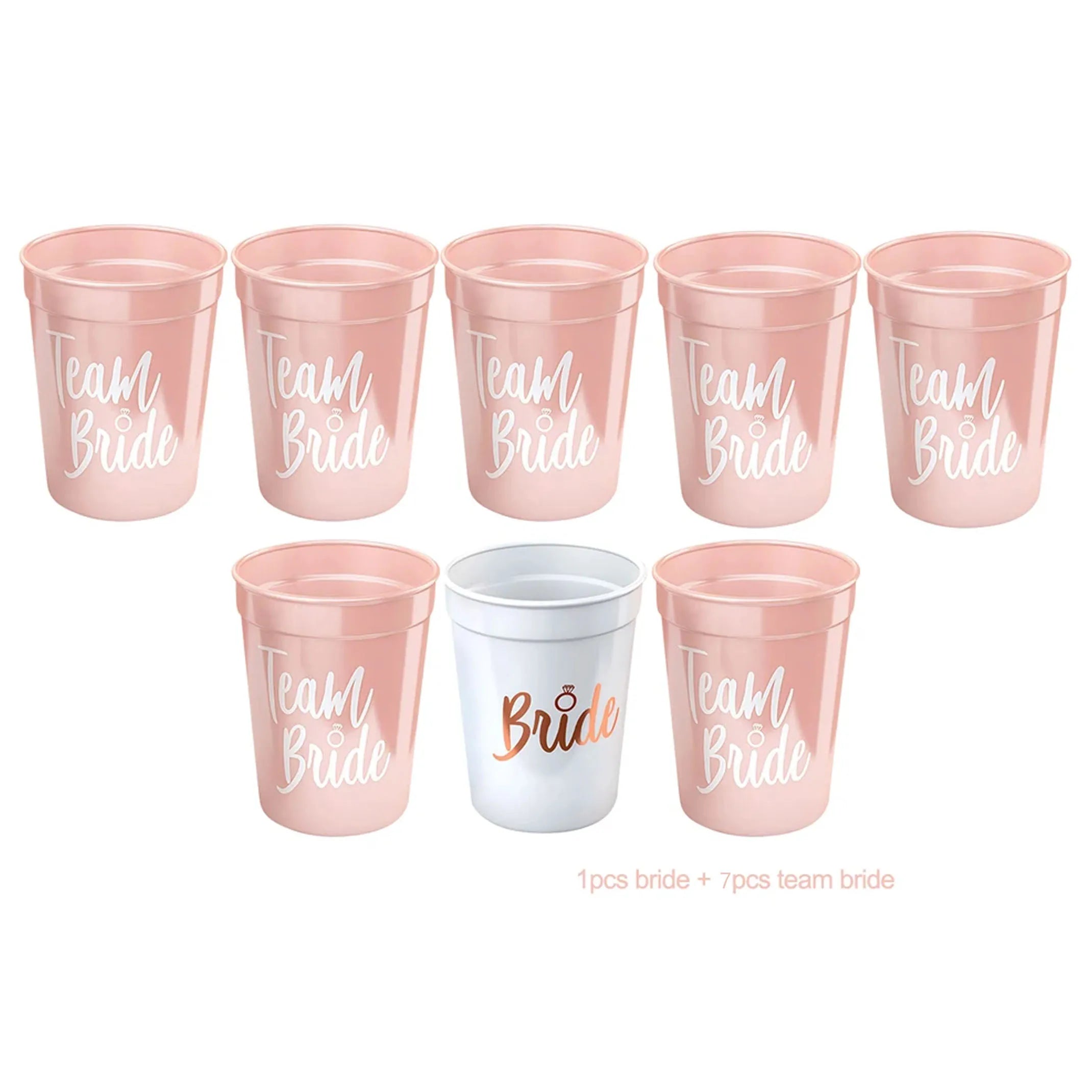 Multi set Bachelorette Party Team Bride Plastic Drinking Cups Bridal Shower Gift Bride to be Hen Party Supplies Wedding Decor