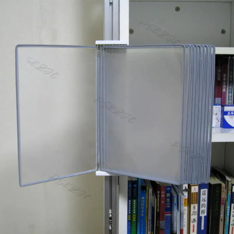 10 Page Flipping Folder A4 Wall Mounted Standard Operation Manual Data Display Rack PVC+metal Frame Material