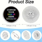 Custom Photo/Text/Logo Badges - Personalised Photo Badges - Badges Customisable with Your Own Images and Text