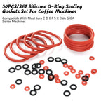 50PCS Silicone O-Ring Seals Maintenance Set Compatible With Jura C D E F S X ENA GIGA Series Coffee Machines