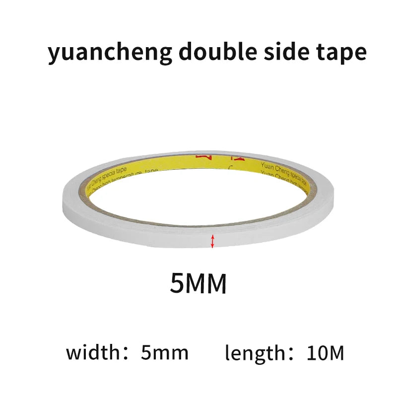 10M White Double Sided Tape Ultra-thin High-adhesive Super Strong Hand Tearable Tape 5-40mm Wide for Crafting And Packaging