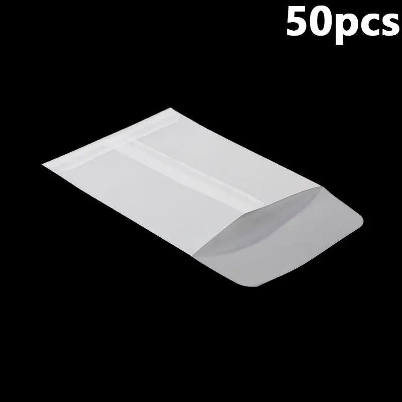 50Pcs/Pack Simple Semi-Transparent Vellum Paper Envelopes Matte Frosted for Postcards Greeting Cards Wedding Invitations