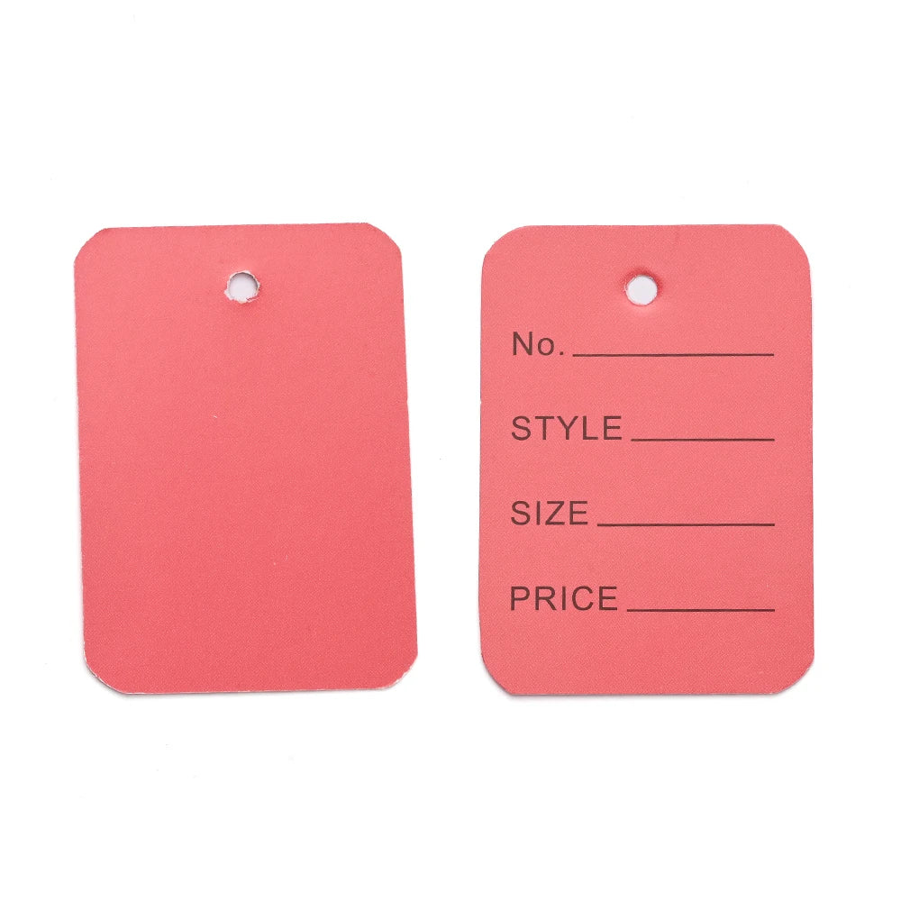 3.5x5cm 100PCS Price Tags Clothing Tag Multi-Colors Merchandise Marking Tag Display Label for Product Jewelry Clothing Tags