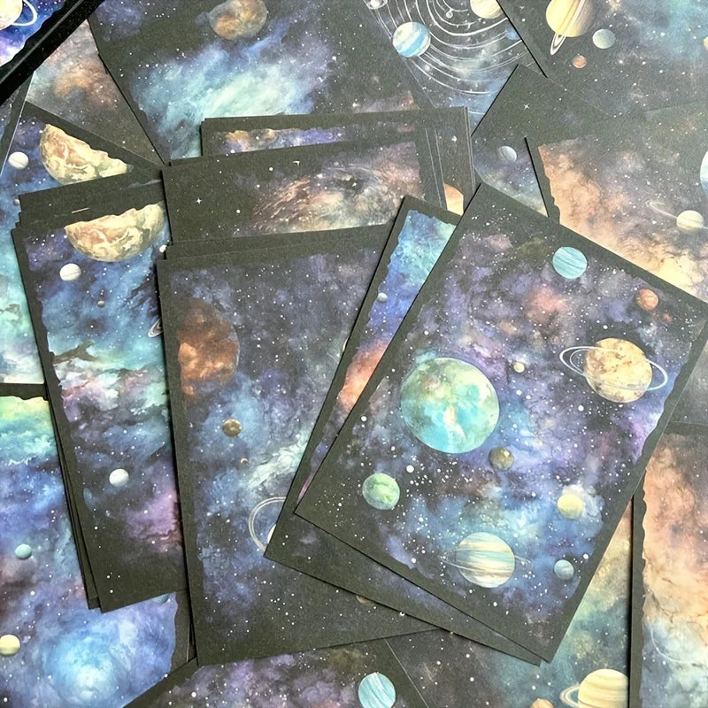 30 sheets lunar starry sky Retro Scrapbooking Material Background Paper Journal Hand Account DIY Creative Stationery Supplies