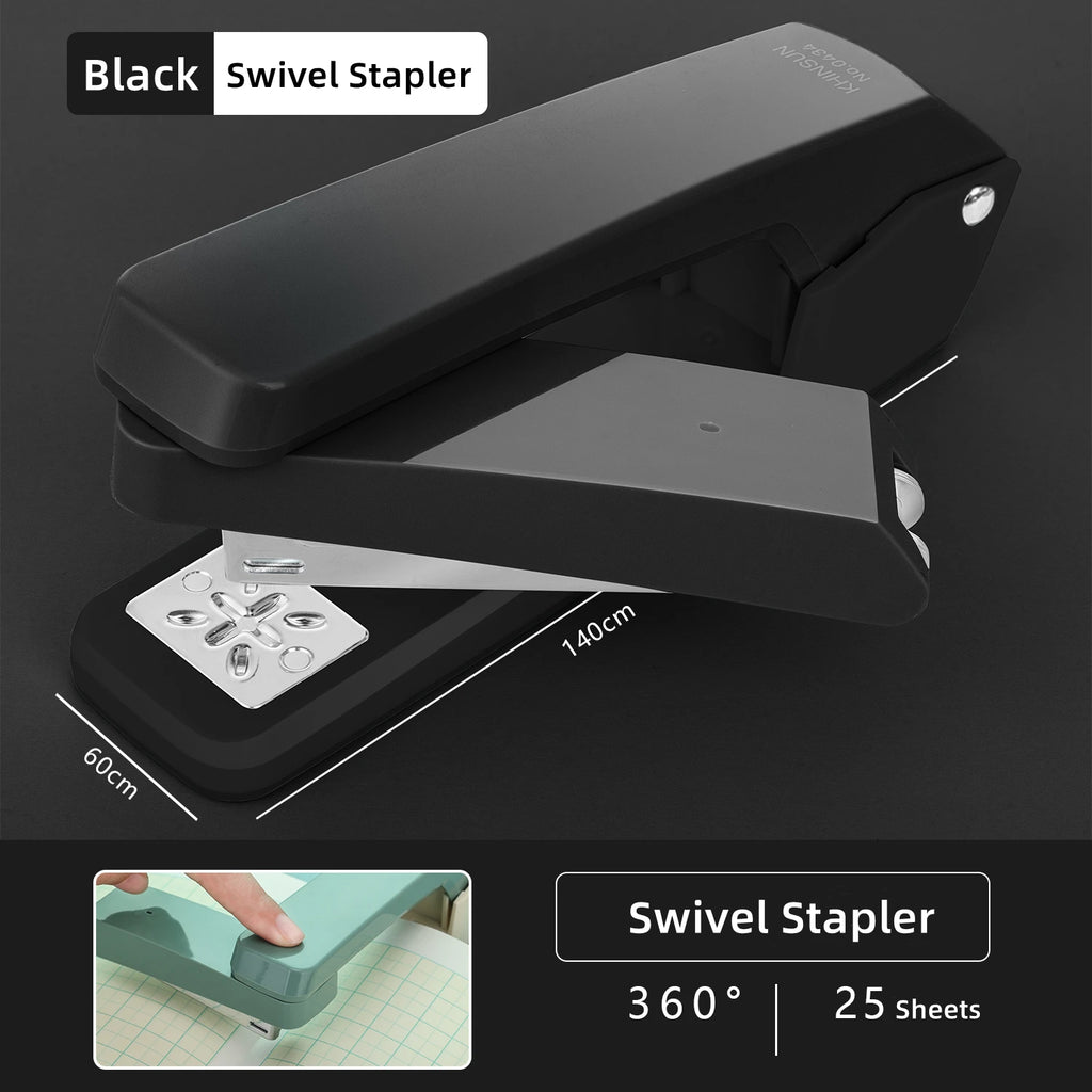 24/6 Durable Swivel Stapler Manual Office Stapling Machine Paper Binding Tool for Business And School Supplies