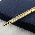 Luxury Metal Rollerball Pen 0.7mm Blue Ink Steel Gold Business Signature Pens for School Office Writing Supplies Stationery
