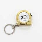 Portable Mini Tape Measure Retractable 2m Mild Steel Keychain Design Small Household Measuring Tool for DIY Crafting and Sewing