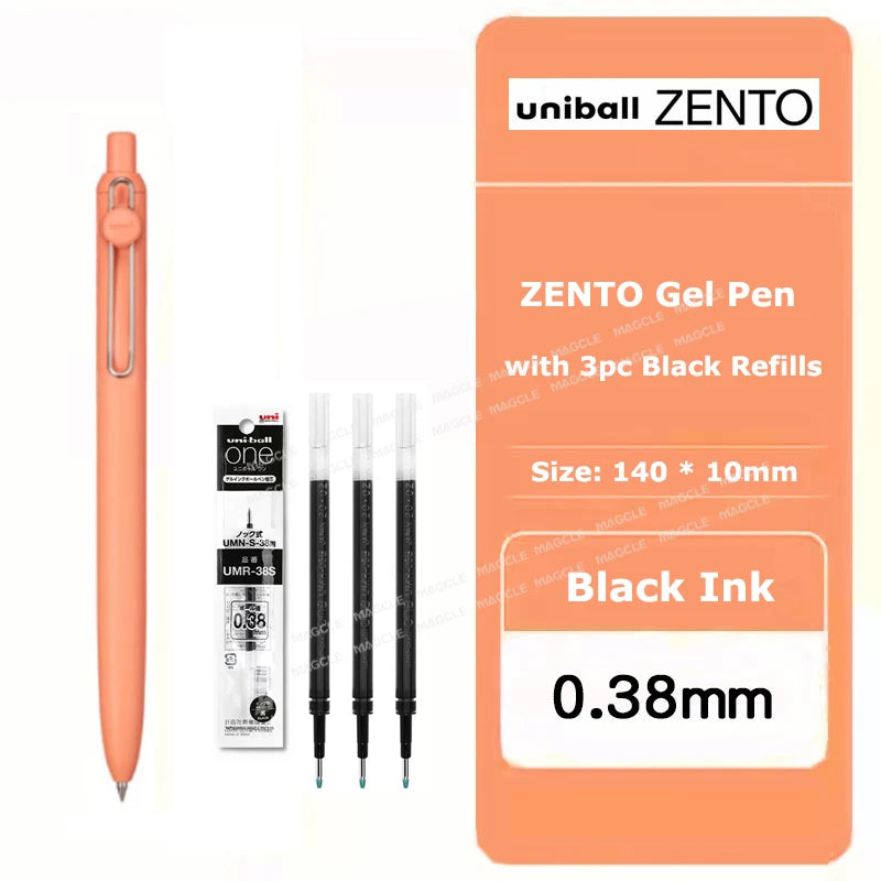 uniball ZENTO Standard 0.38/0.5mm Gel Pens,Water-Based Smooth Writing Roller Ball Pens Fit for a variety of occasions Stationery