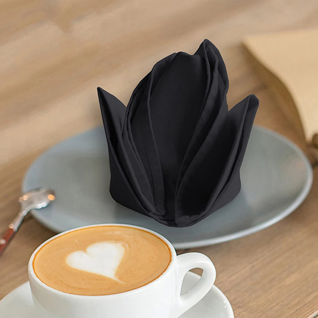 Plain Colour Napkins Durable Polyester Thicken Placemat Reusable for Kitchen Dining  Wedding Decoration