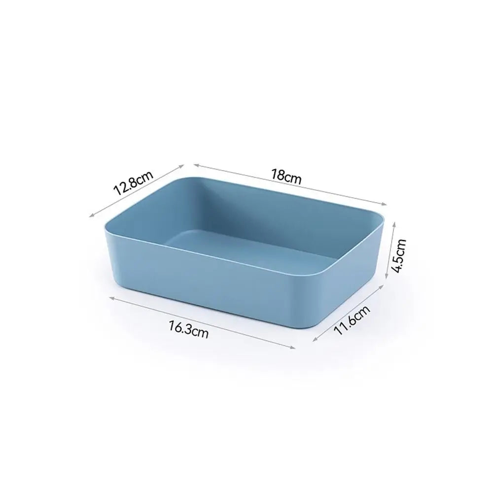 Plastic Desktop Storage Box Stackable Large Capacity Drawer Divider Storage Box Solid Color Documents File Organizer Home Office