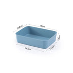 Plastic Desktop Storage Box Stackable Large Capacity Drawer Divider Storage Box Solid Color Documents File Organizer Home Office