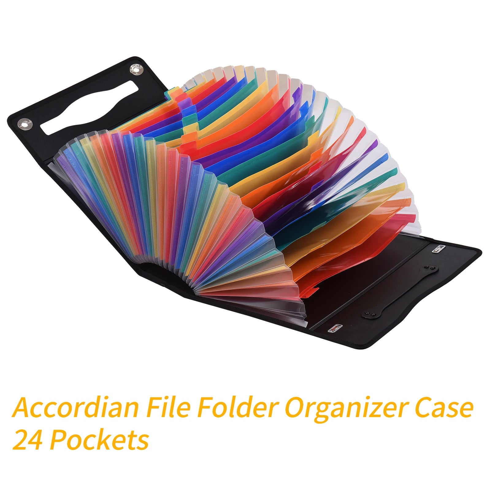 Accordian File Folder Organizer 24 Pockets Expanding File Case with Cover A4 Letter Size Document Organizer for Office School