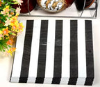 20pcs/Pac Classic Black and White Stripes Red and White Stripes Disposable Paper Placemats Flower Paper Party Decoration Paper