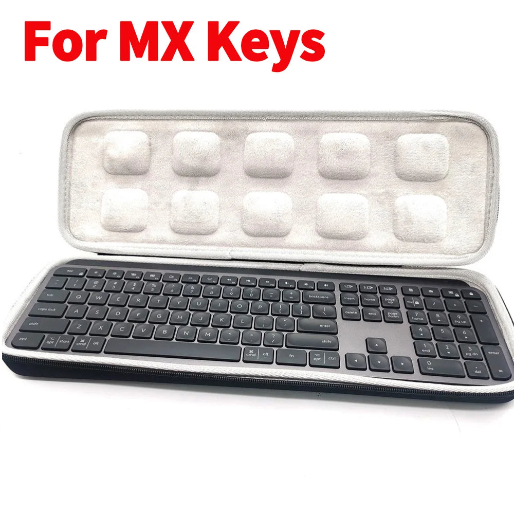 Carrying Case for MX Keys S Wireless Keyboard Storage Case Shockproof EVA Hard Case Illuminated Keyboard Storage Bag