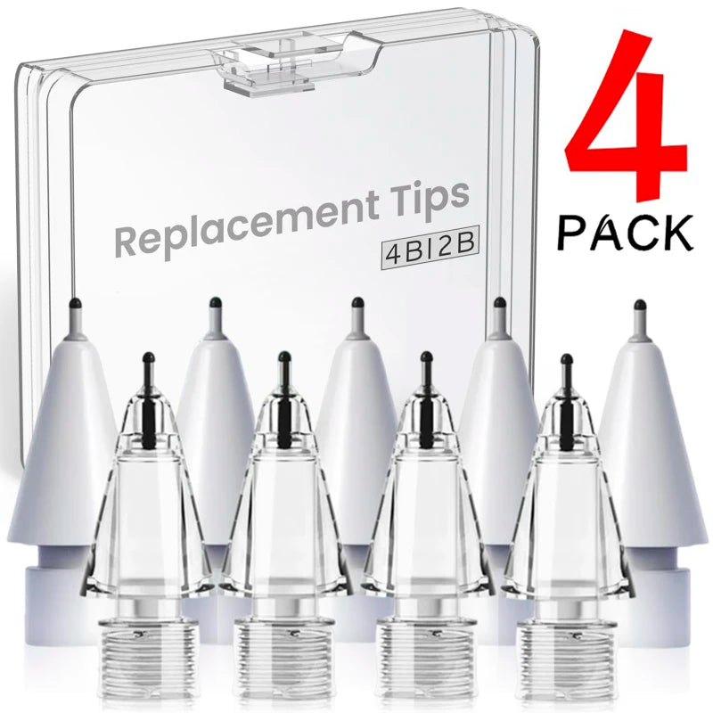 4-1Pcs Replacement Pencil Tips for Apple Pencil 1 2 3 Pro/USB-C Silicone Protective Cap Touch Screen Stylus Pen Nibs for IPencil