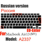 Russian Silicone Keyboard Cover Protector for Macbook Air13/12/15/16Pro Touchbar A2992/A3113/A2941/A1990/A3114/A2289A2337/A2141