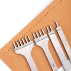 WUTA 1pc 3/4/5/6mm Leather Chisel Tool Diamond Pricking Iron Basic Hole Punch Stitching Leather Craft Tools