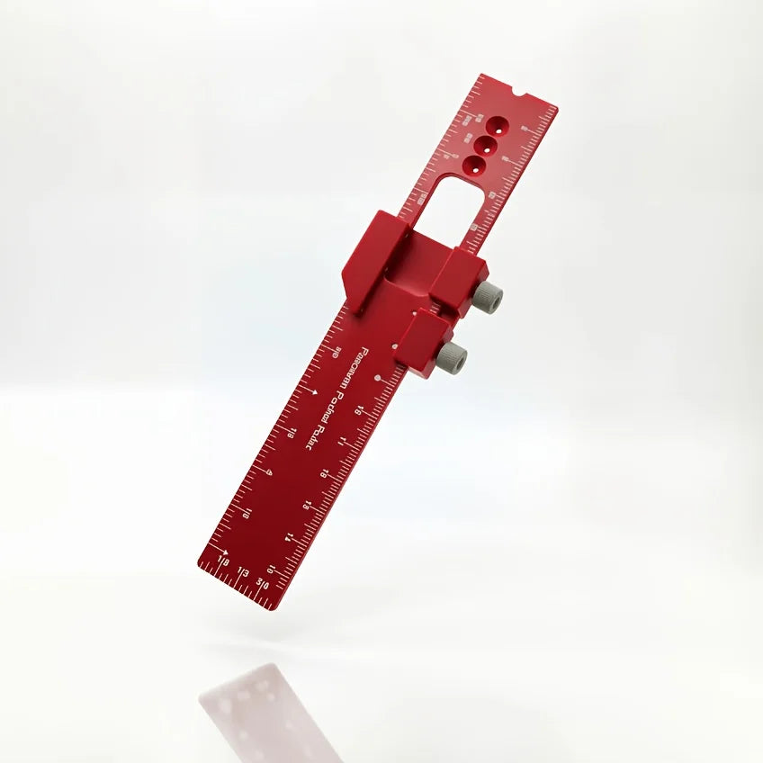 Aluminum Alloy Woodworking Pocket Ruler with Slider, Square T-shaped Ruler, T-shaped Track Reference Instrument