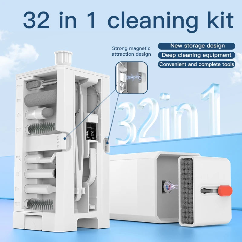 32/1 Digital Cleaning Kit Phone Camera Laptop Keyboard Cleaning Brush Key Screen Cleaner Dust Collector Christmas Gift