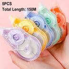 5Pcs 150M Correction Tape Roller 30mx5mm White Sticker Tape Student Simple Error Eraser Tape School Office Supplies Stationery
