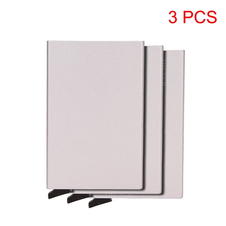 Rfid Metal Credit Card Holder Luxury Men Minimalist Wallet Cardholder Case Bag Business Supplies Card Storage Box Organizer Mini