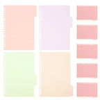 6Sets Colorful Plastic Binder Dividers with Tabs for Loose Leaf Notebooks Lever Arch Files Office School Home Organization