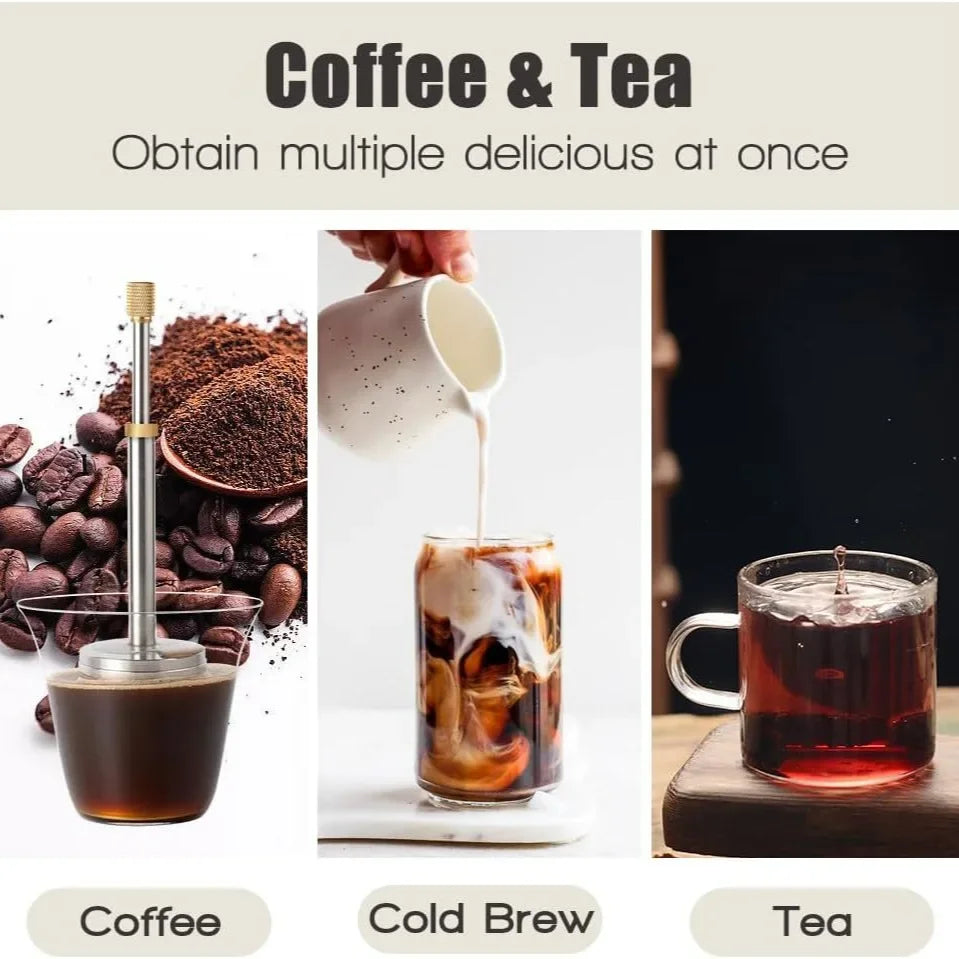 Portable Press Release Coffee Tea Mixer Reusable Bar Tool for Restaurants Kitchens Bars Travel Stirrer