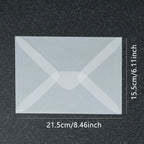 50pcs/lot Blank Translucent Envelope for Invitations Postcards European Giftbox Message Card Envelopes Wedding Business Letters
