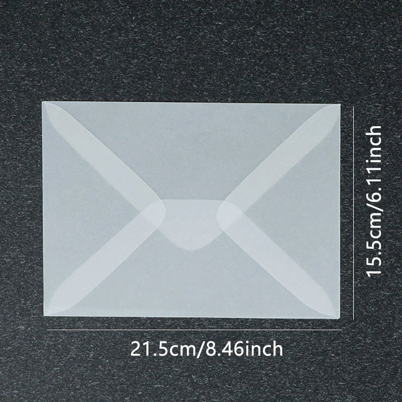 50pcs/lot Blank Translucent Envelope for Invitations Postcards European Giftbox Message Card Envelopes Wedding Business Letters
