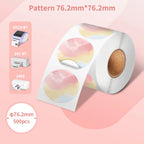 Phomemo PM-241BT Shipping Label Printer Label Sticker Round Label Square Label Rainbow Color DIY Logo Design Small Business