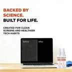 Screen Cleaner Spray Kit Refillable with Microfiber Cloth for iPhone iPad Laptop Glasses Car.Portable Streak-Free Mist 55ml/pc