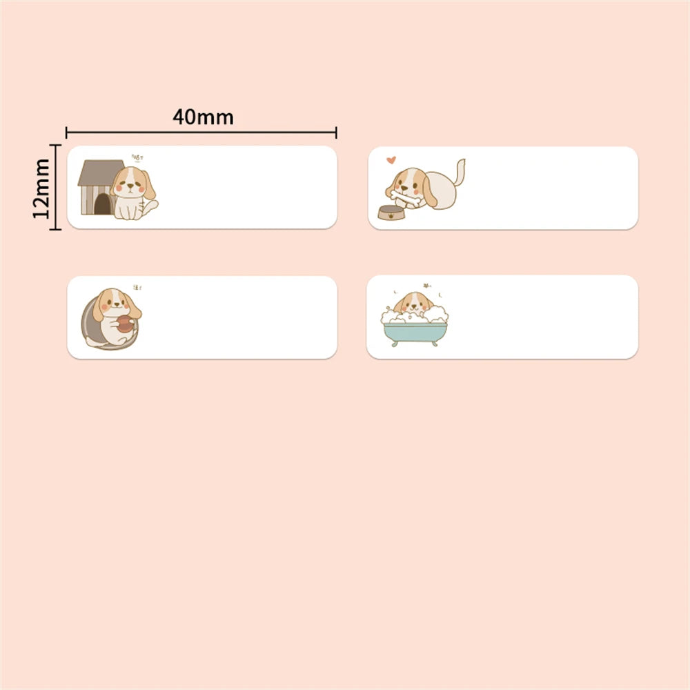 150pcs Waterproof Blank Self Adhesive Assorted Stickers Removable 12x40mm Label Stickers Name Tag Bottle File Document
