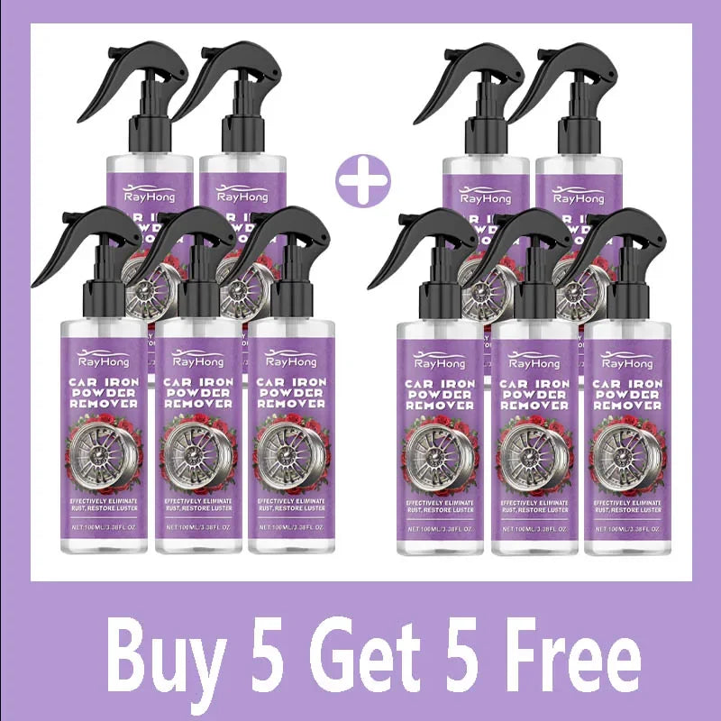 Car Paint & Wheel Iron Particles Powder Cleaning Super Rust Dust Remover Spray Metal Surface Defender Auto Rim Cleaner