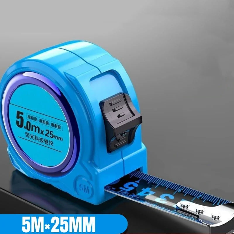 Portable High-precision Measuring Tape Thickened Wear-resistant Tape Measure Retractable Blue 3M 5M 7.5M 10M Work Measuring Tool