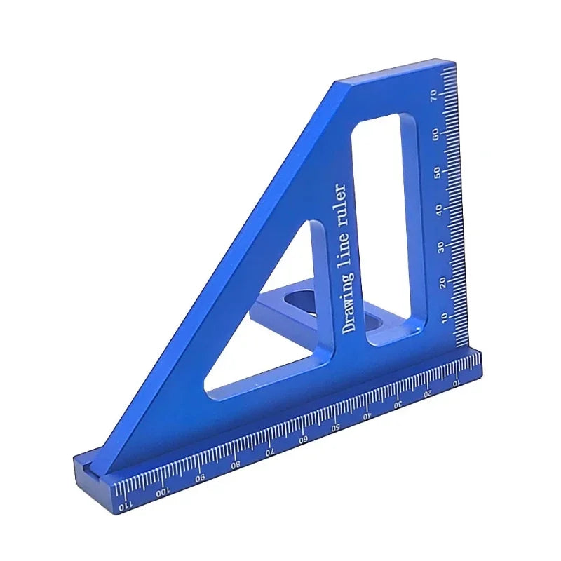 Miter Triangle Ruler Aluminum Alloy Woodworking Square Protractor High Precision Layout Measuring Tool for Engineer Carpenter