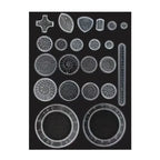 22pcs Roundness Ruler Set Geometric Ruler Mathematical Roulette Drawing Tools Learning Painting Puzzle Toys Art Tool